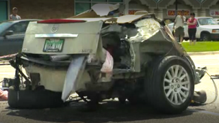 No One Was Hurt When This Cadillac CTS Was Cut In Half